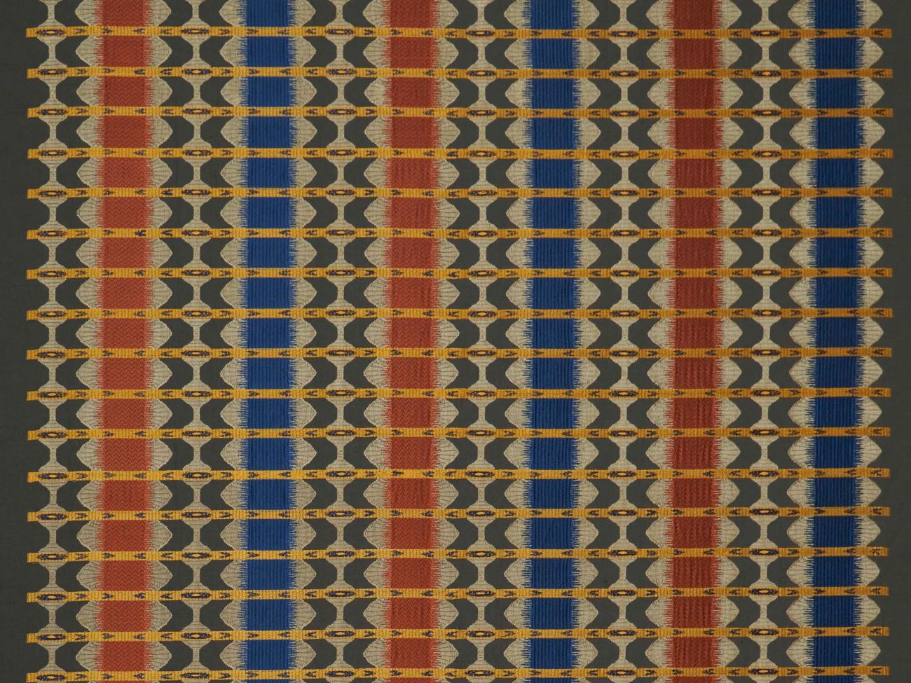 Ткань для штор Sulawesi stripe от Jim Thompson.