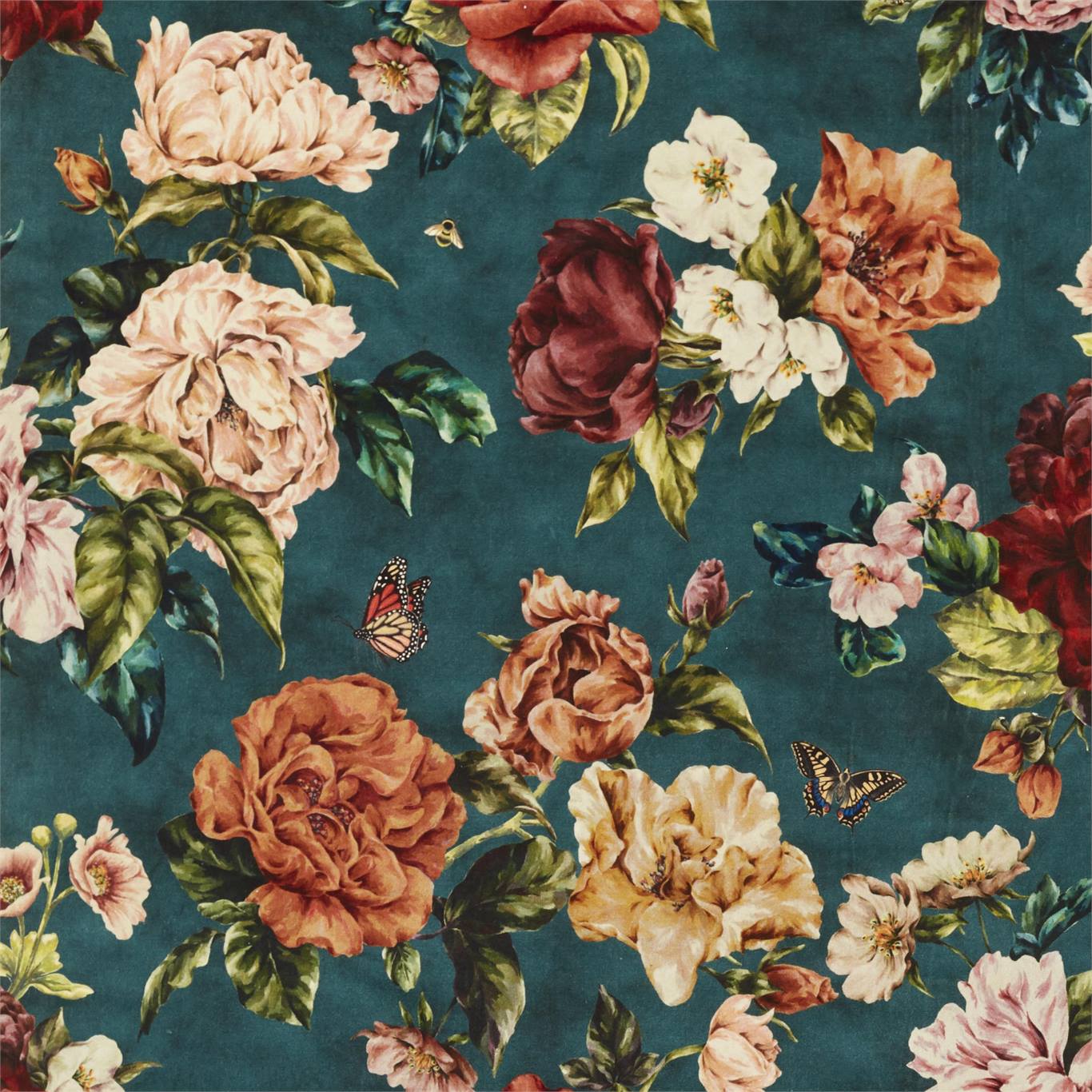 Ткань Summer peony от Sanderson